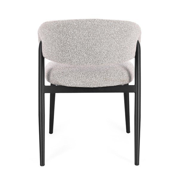 Scaun de dining gri tapițat Cassandra – Bizzotto-image-2