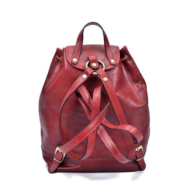 Rucsac din piele Sofia Cardoni Cindy, roșu-image-1