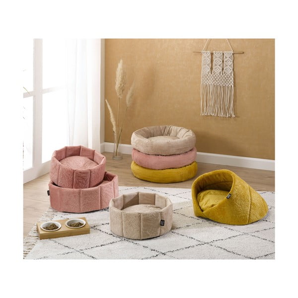 Cort animale galben muștar pentru pisici ø 50 cm – Love Story-image-4