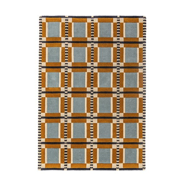 Covor țesut manual din lână 140x200 cm Quadro Wool – Flair Rugs