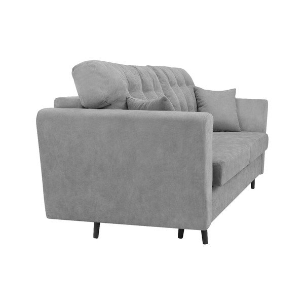 Canapea extensibilă cu 3 locuri și spațiu pentru depozitare Cosmopolitan Design Lyon, gri-image-3