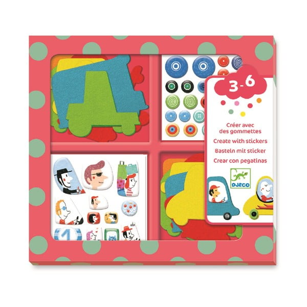 Set de autocolante pentru copii Djeco „Mașinuțe”-image-2