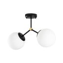 Plafonieră alb-negru cu abajur din sticlă 15x44 cm Damar – Opviq lights