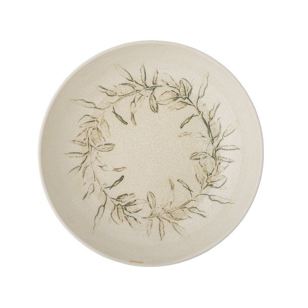 Bol mic crem din gresie 450 ml  cu model de Crăciun Hollie – Bloomingville