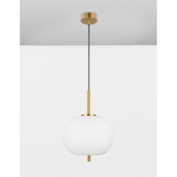 Lustră albă/alămie din sticlă ø 30 cm Lato – Nova Luce-image-4
