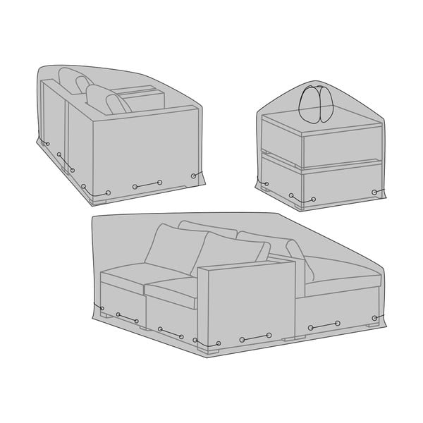 Huse de protecție pentru mobilier de grădină 3 buc. – House Nordic-image-3