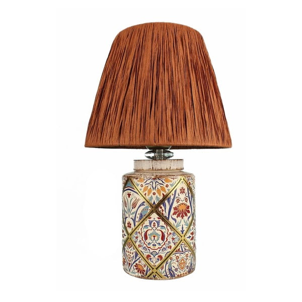 Veioză teracotă cu abajur din sfoară din hârtie (înălțime 40 cm) Alev – Opviq lights