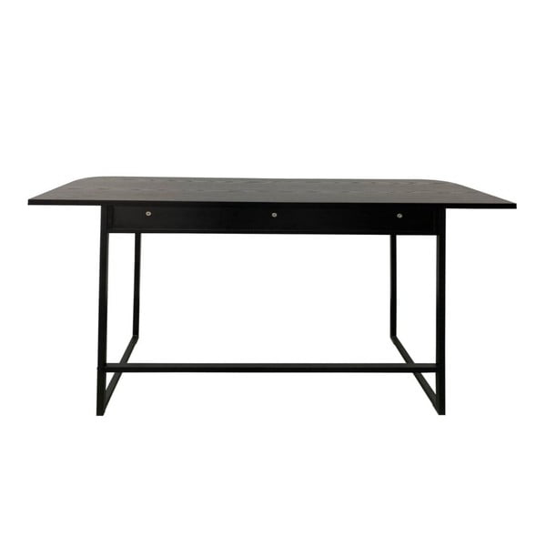 Masă consolă neagră cu aspect de lemn de frasin 40x140 cm Darlington – Actona-image-3