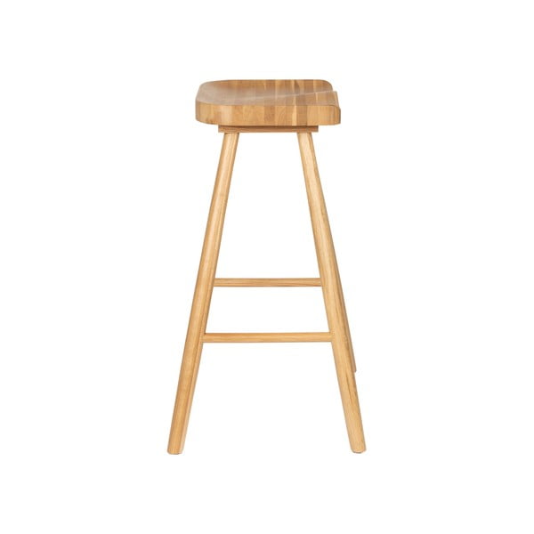 Scaun de bar în culoare naturală din lemn de stejar (înălțime șezut 65,5 cm) Vander – White Label-image-3