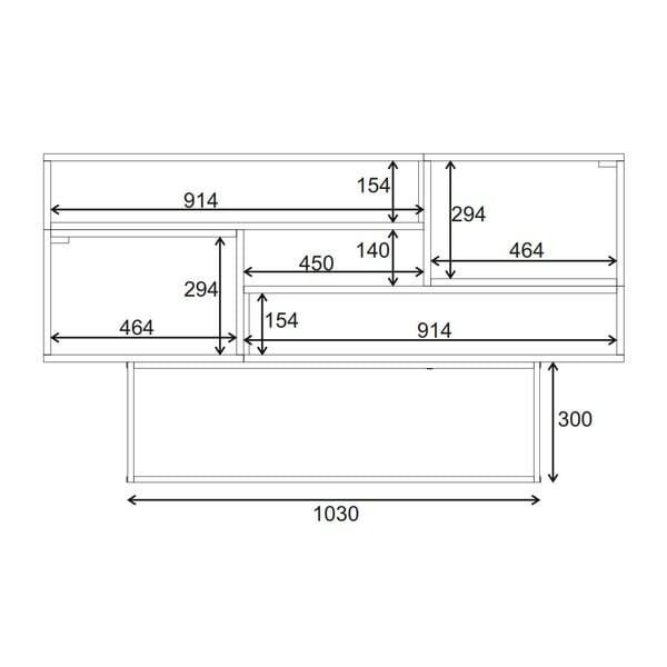 Comodă în culoare naturală joasă cu aspect de lemn de stejar 145x82 cm Titan – Marckeric-image-4