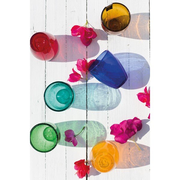 Set 6 pahare din sticlă suflată VDE Tivoli 1996 Rainbow, 280 ml-image-1