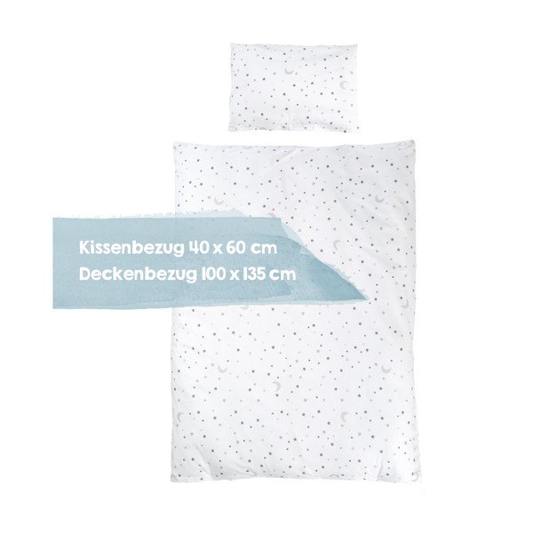 Lenjerie de pat pentru copii albă din bumbac pentru pătuț 100x135 cm Sternenzauber – Roba-image-2