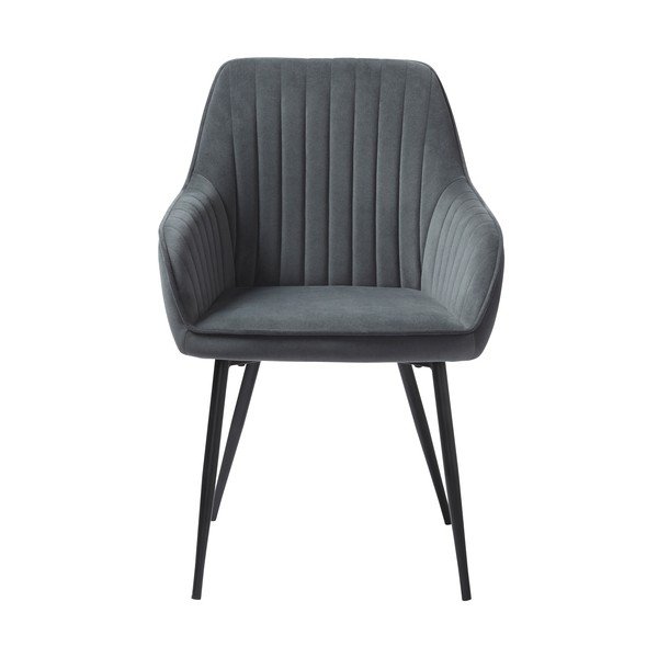 Scaun de dining gri din catifea Melfort – Unique Furniture-image-1