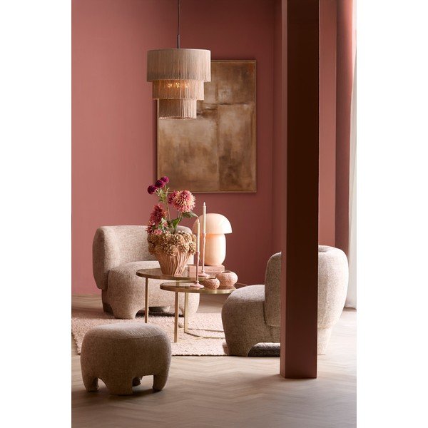 Lustră taupe cu abajur textil ø 10 cm Malaika – Light & Living-image-2