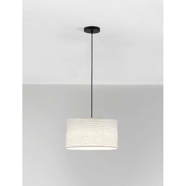 Lustră albă din in ø 38 cm Linnet – Nova Luce-image-2