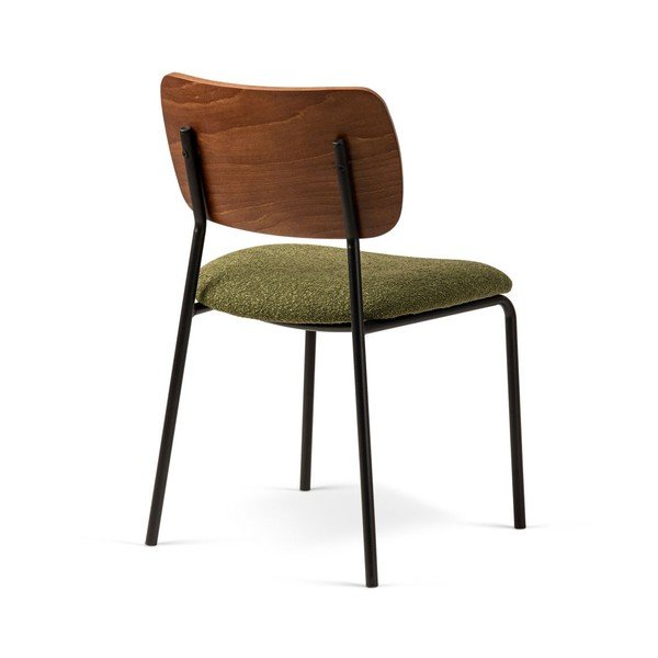Scaun de dining verde/în culoare naturală stivuibil din lemn de fag Dina – Micadoni -image-2
