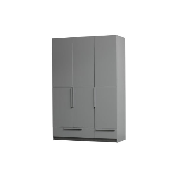 Dulap modular gri din lemn masiv de pin 142x215 cm Pure – WOOOD-image-2