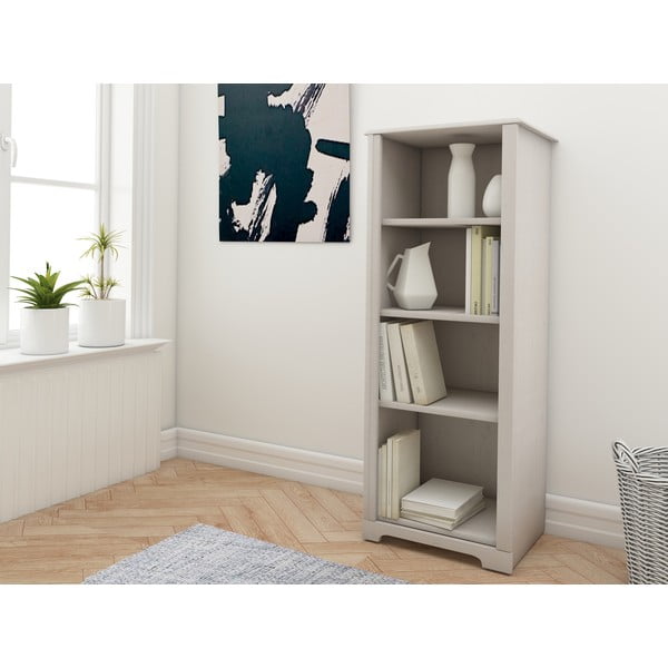 Bibliotecă albă din lemn de pin 50x135 cm Cubrix – Støraa-image-2