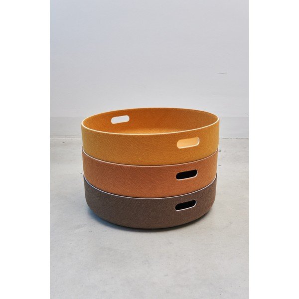 Coș de depozitare de depozitare din material textil ø 46x12 cm Cesto Saffron – MiaCara-image-3