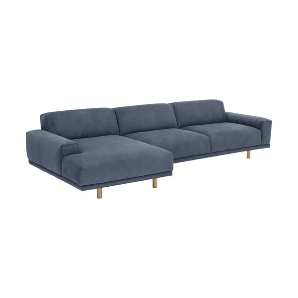 Colțar din catifea Max Winzer Penelope, colț stânga, albastru-image-3