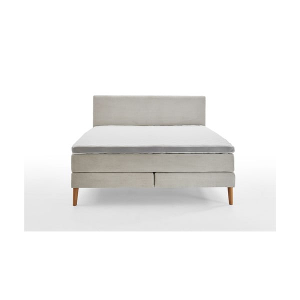 Pat boxspring bej 160x200 cm Linea – Meise Möbel-image-2