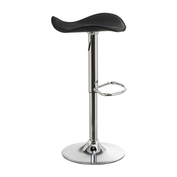 Set de scaune de bar negru cu înălțime ajustabilă 2 buc. tapițat (înălțime șezut 73 cm) – Casa Selección-image-1