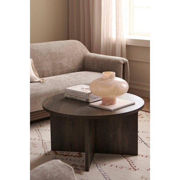 Măsuță de cafea maro rotundă din MDF ø 85 cm Poppy – Ellos Home-image-2