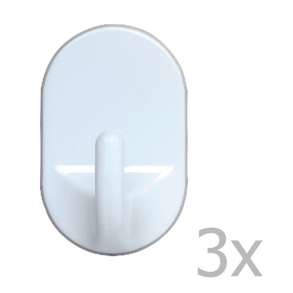Set 3 cârlige de perete Wenko Medium Oval Hooks White-image-1
