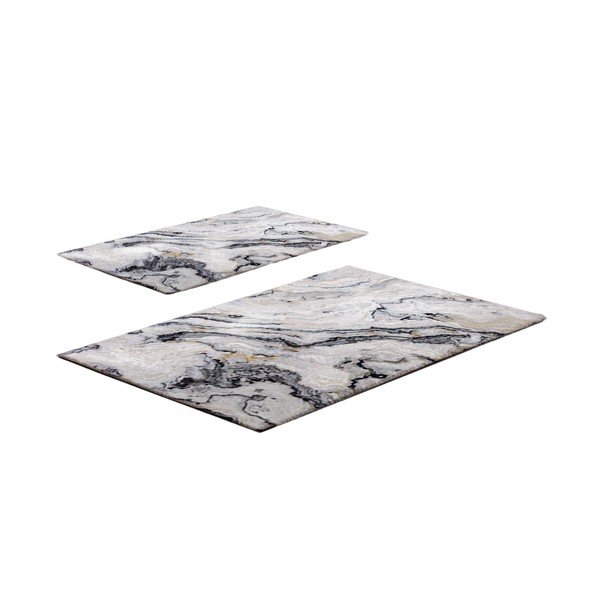 Covorașe de baie grej 2 buc. 60x100 cm CT – Foutastic