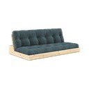Canapea albastră extensibilă cu tapițerie din catifea reiată  196 cm Base – Karup Design