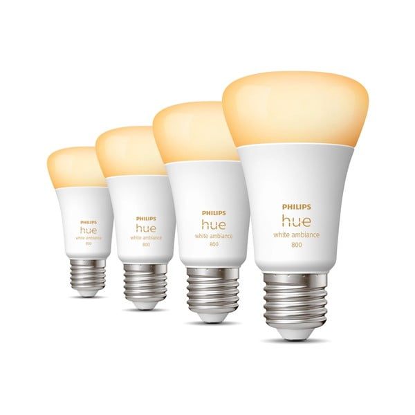 Becuri smart LED E27, 4 buc. 9 W White ambiance – Philips Hue-image-1