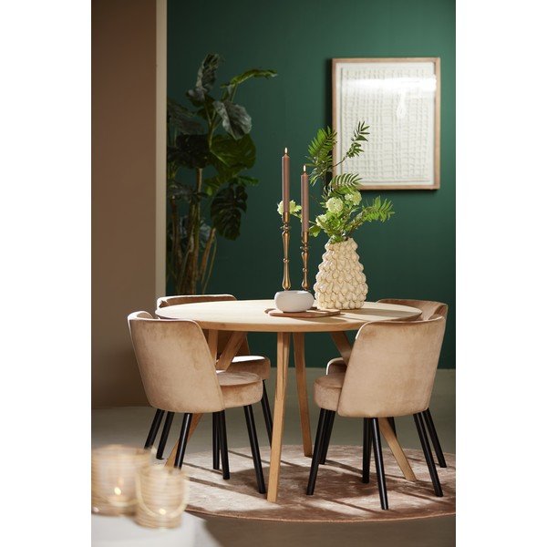 Masă de dining rotundă din lemn de mango ø 120 cm Quenza – Light & Living-image-1