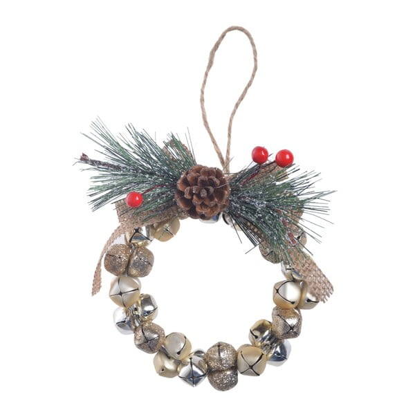 Coroniță suspendată decorativă Ewax Jingle Bells, ⌀ 10 cm