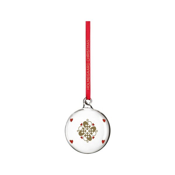 Ornament de Crăciun suflat manual din sticlă ø 6,5 cm Ann-Sofi Romme – Holmegaard