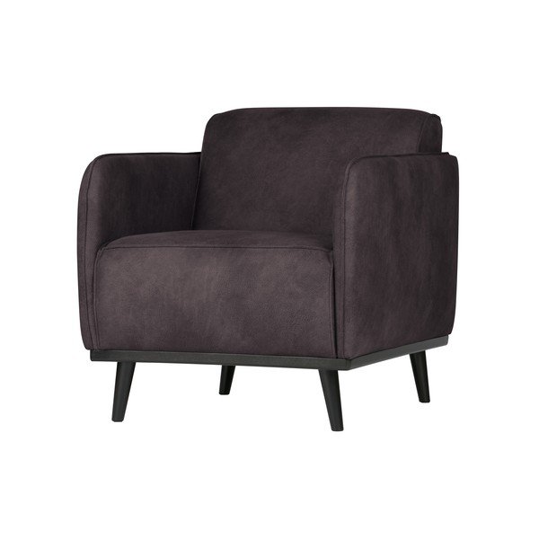 Fotoliu din piele artificială BePureHome Statemnent, gri-image-2