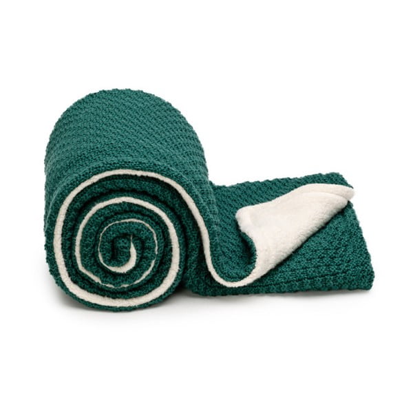Pătură pentru copii verde tricotată 80x100 cm – T-TOMI