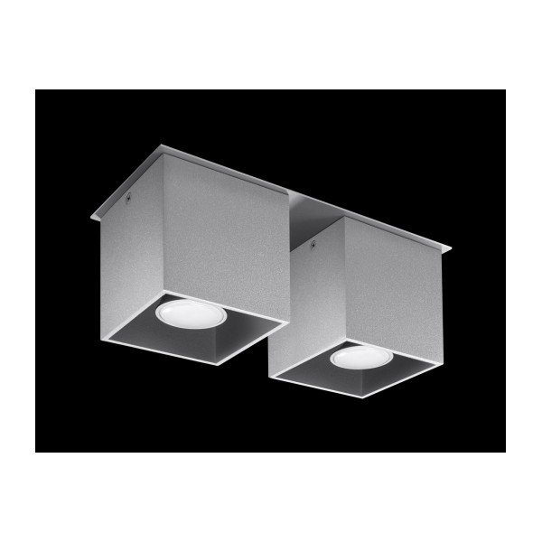 Plafonieră Sollux Geo, gri-image-3
