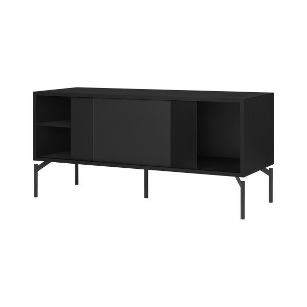 Comodă TV neagră 116x55x42 cm Met Mini – noo.ma