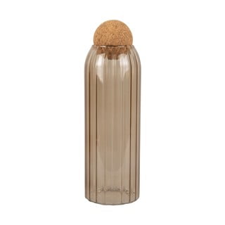 Borcan din sticlă cu capac din plută PT LIVING Gem, înălțime 28,5 cm, maro