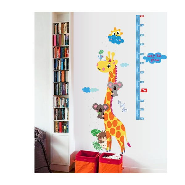 Autocolant pentru copii de tip metru pentru ușă/pentru perete 60x120 cm Giraffe & Koalas – Ambiance-image-2