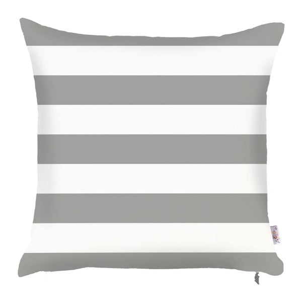 Față de pernă Mike & Co. NEW YORK Stripes, 43 x 43 cm, gri alb