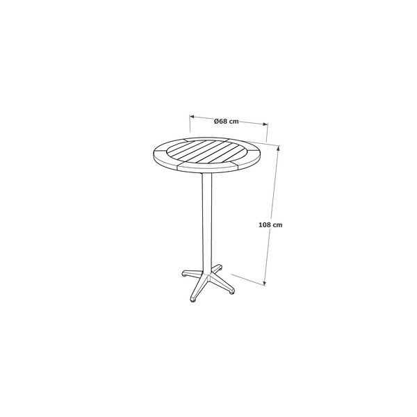 Masă de grădină rotundă din aluminiu ø 68 cm Spring – Ezeis-image-2