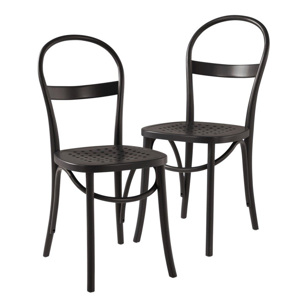 Scaune de dining negre 2 buc. din lemn de fag Rippats – Jotex