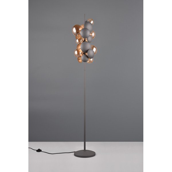 Lampadar gri-auriu cu abajur din sticlă (înălțime 155 cm) Bubble – Trio Select-image-2