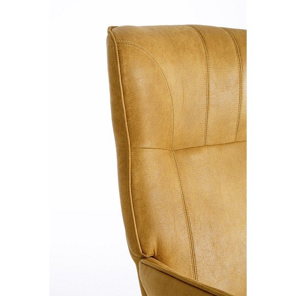 Fotoliu galben muștar cu tapițerie din imitație de piele Nasira – Bizzotto-image-1