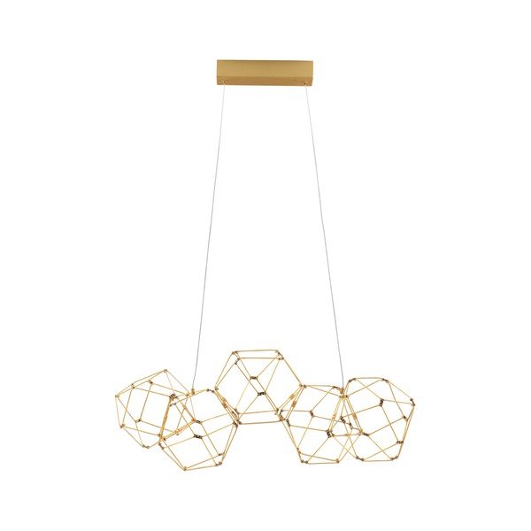 Lustră aurie LED din aluminiu Nebula – Nova Luce