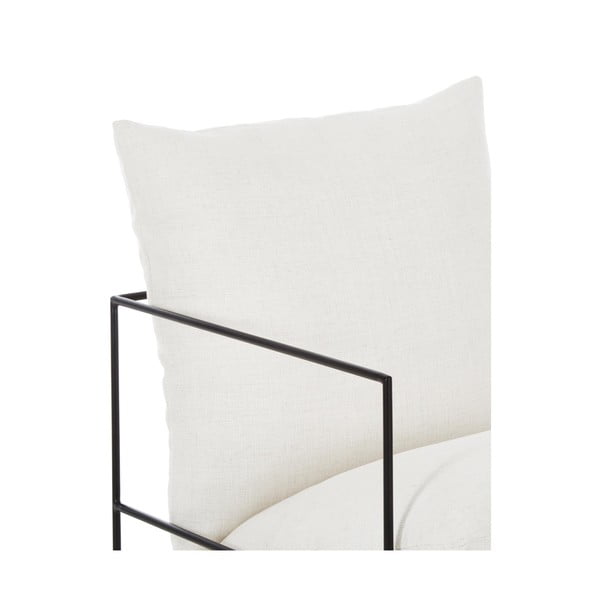 Fotoliu alb cu structură metalică Wayne - Westwing Collection-image-4