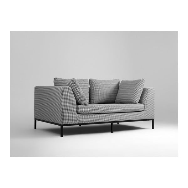 Canapea 2 locuri Custom Form Ambient, negru - alb-image-4