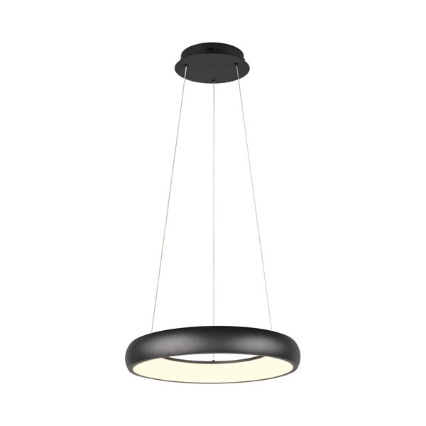 Lustră negru-mat LED cu intensitate reglabilă cu abajur din metal ø 46 cm Cardona – Trio-image-2