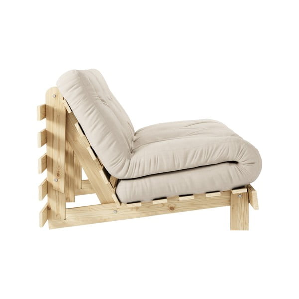 Canapea extensibilă bej 140 cm Roots - Karup Design-image-4